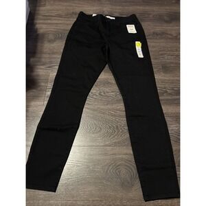 New Women's Levi Strauss Signature Mid-Rise Skinny Jeans Size 10L W30 L32 Black